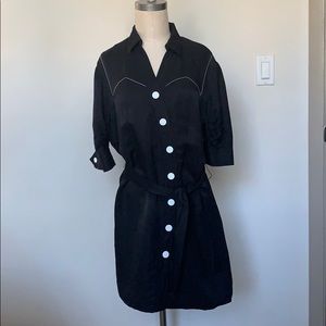 SS19 SANDRO - PARIS linen cowboy dress